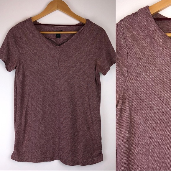 Roots Tops - Roots Canada Maroon Striped Tee